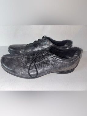 ECCO Size 38 Black Leather Low-Profile Shoes